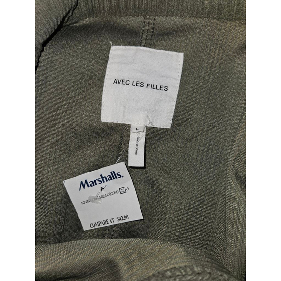 Avec Les Filles Green Corduroy Shacket Jacket L New - Picture 9 of 10